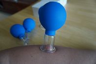 4 Pcs/set Biru Vakum Cangkir Bekam PVC Kepala Kaca Hisap Pijat Tubuh Keluarga Meridian Akupunktur