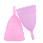 Medis Silicone Menstrual Reusable Period Cups 2pcs Soft Fleksibel dengan 1 Penyimpanan