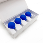 15mm 25mm Blue Rubber Glass Vacuum Cupping Cups Untuk Perawatan Kesehatan