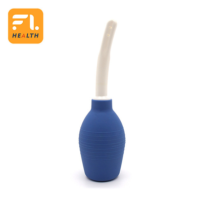 Black Silicone Enema Bulb Kit 7.6oz Mandi Anal Bersih Dengan Selang 19.7in