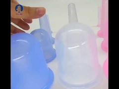 Set Bekam Anti Selulit Vakum Silikon 6.8*53/6*1.5Cm yang Dapat Digunakan Kembali